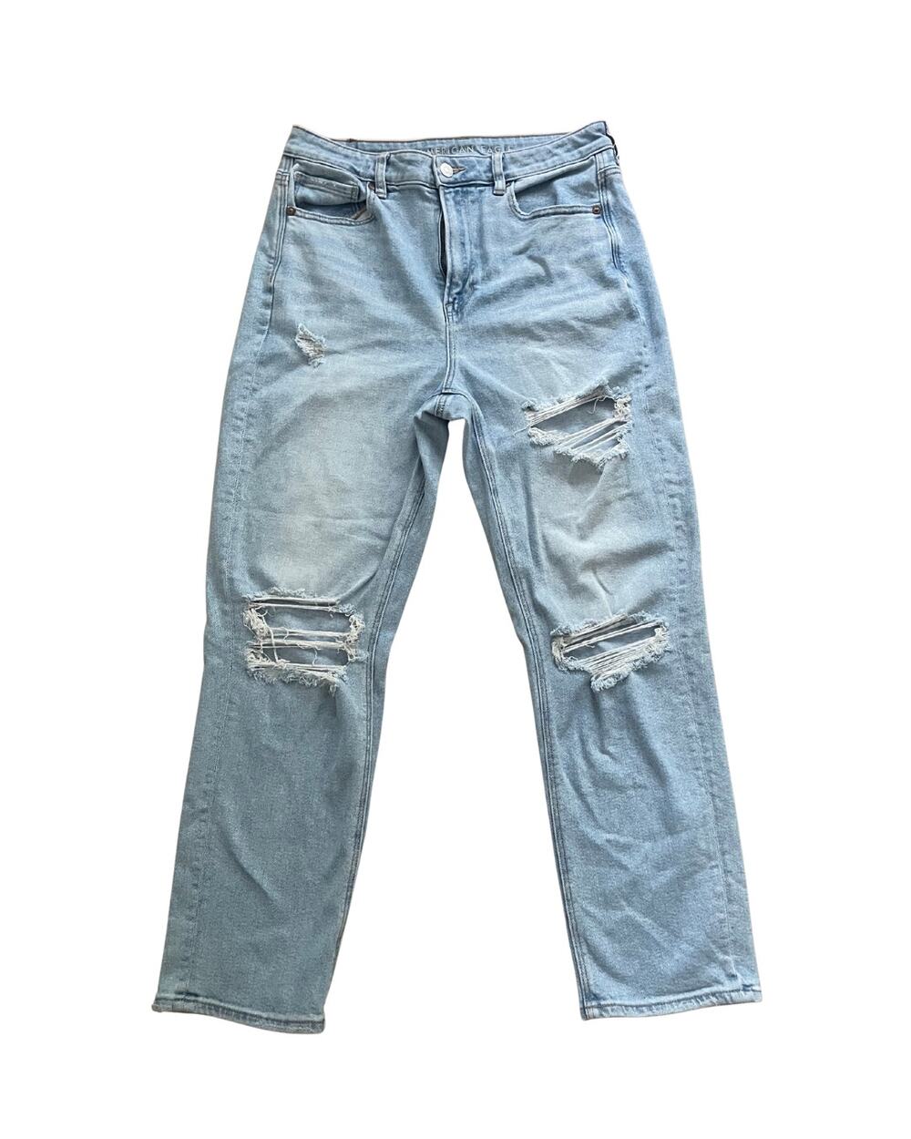 American Eagle Mom Straight Jeans Women 10 #0271